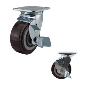 Buy cheap Polyurethane 506LBS Side Lock Swivel Wheels With Ball Bearing from wholesalers