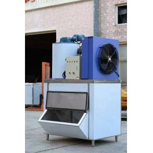 Refrigerating Capacity 12.3 KW 2000kg 2 Ton Flake Ice Machine for Business Sale