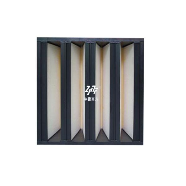 Buy cheap Custom W Cell Air Filters , Plastic Frame Glass Fiber H14 HEPA V Bank Filter from wholesalers