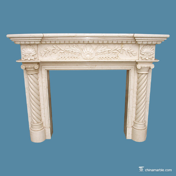 Quality China natural stone , White Marble Fireplace Surround And Hearth for sale