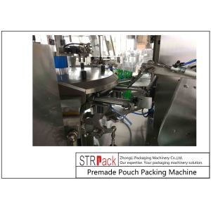 Liquid Premade Pouch Packing Machine Rotary With Paste Filler