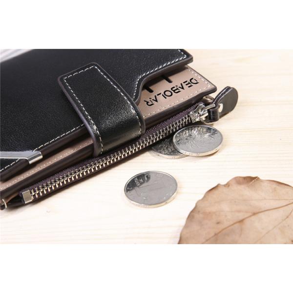 Men's 2023 Custom Logo Multi-card Short Wallet with Zipper and Anti-Theft Design