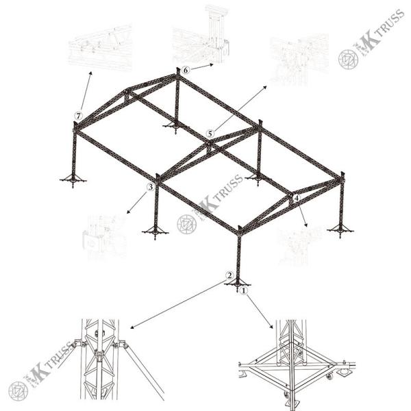 Performance/Event/Show Aluminum Roof Truss Stage for Heavy Load Capacity and