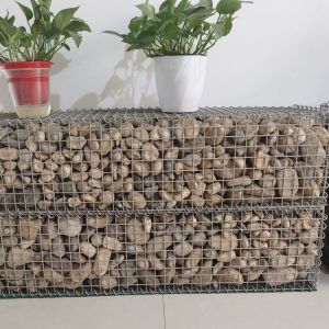 Square Hole Welded Gabion Baskets Galvanized Steel Wire 2x1x1
