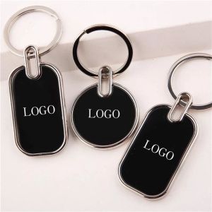 Buy cheap Customized Plain Metal Keyrings Silver Engravable Key Chains Embossed from wholesalers