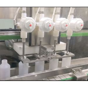 Buy cheap High Speed 4 Heads Liquid Bottle Filling Capping Labeling Machine for Plastic Bottles from wholesalers