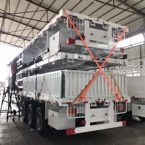 Affordable Skeleton Flat Transport Semi Trailer With Jost E100 Landing Gear