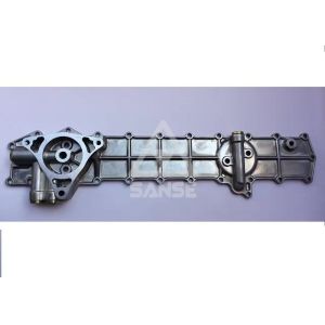 Buy cheap ME034573 Oil Cooler Cover 6D14 / 6D15 / 6D16 Excavator Engine Parts from wholesalers