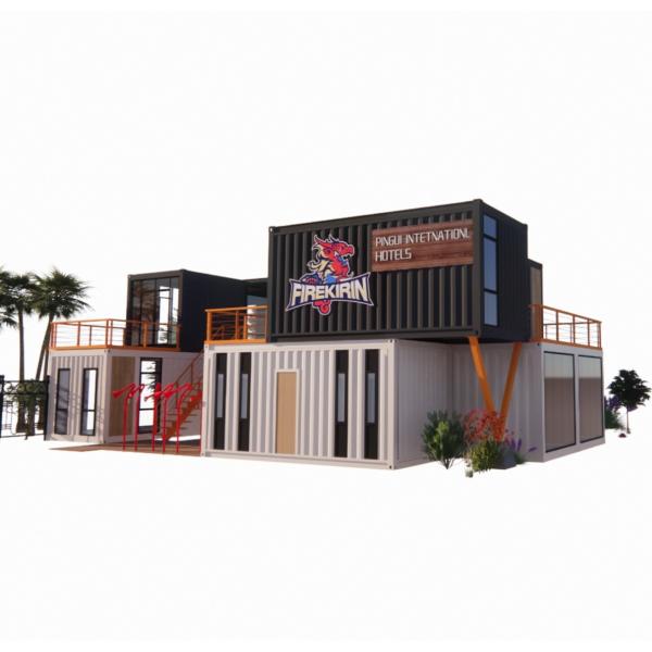 Buy cheap EU 20ft Container Combination Hotel Mobile Wooden House Modern Simple Style Galvanized Steel Bending 180g Steel Frame from wholesalers