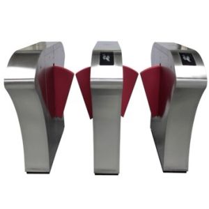 Buy cheap RS485 Security Magnetic Card Digital LED Prompt 285mm Retractable Flap Barrier With 1S product