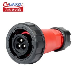 Cnlinko DL-28 IP68 Plastic 50A 500V AC Industrial Power Connector 3 Pin Circular