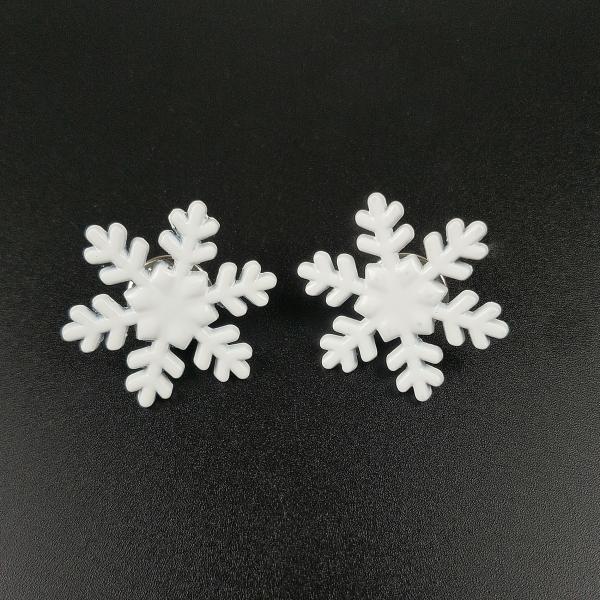 Buy cheap Metallic Glitter Snowflake Pin Badge Custom Zinc Alloy / Iron / Brass No Minimum Quantity from wholesalers