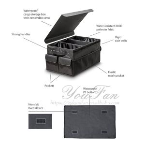 Buy cheap Foldable Car Trunk Organizer with Cover Trunk Storage from wholesalers