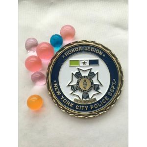Buy cheap Custom silver NYPD police challenge double sided plating coin from wholesalers