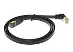 Buy cheap 1 M Right Angle Cat 6 Ethernet Network Cable / Flat Patch Cord Black Color from wholesalers