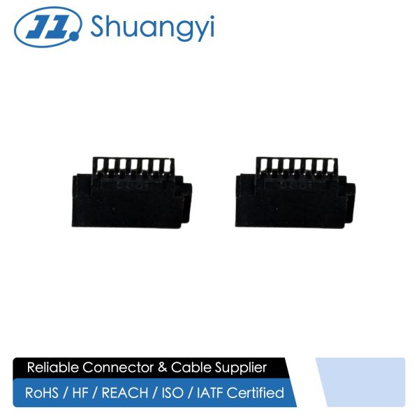 Quality 7 Pin 1.27mm PCB Female Socket Connector, Right Angle SMT Board Interface for High Speed Signal Transmission, Custom Wire Harness, Automotive and Industrial Electronic Power Systems for sale