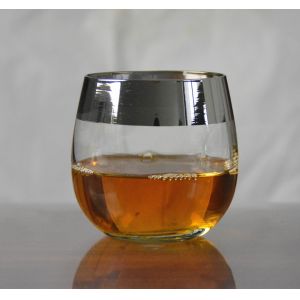 Buy cheap Silver Rim Ion Plated Platinum Tumbler Drinking Glasses from wholesalers