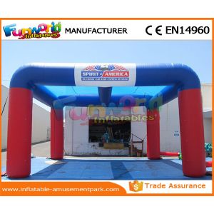 Buy cheap Blue / Red PVC Tarpaulin Inflatable Garage Tent Inflatable Car Wash Tent from wholesalers