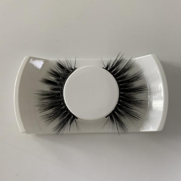 Buy cheap Flexible Natural 3d Lashes Korean Silk Material With Clear Band Handmade Craft from wholesalers