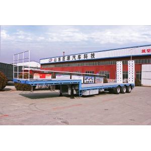 Buy cheap Max Payload 80000KG Tractor 3 Axles 60t Excavator Equipment Lowbed Truck Trailer/Lowboy semi trailer from wholesalers