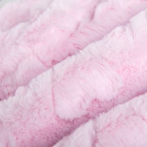 Rabbit Fur Carpet Fabric with Design Pattern Width 58/60" Knitted Type Weft