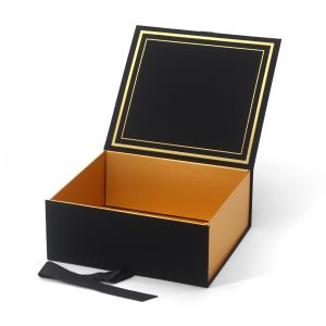 Buy cheap Custom Logo Print Paper Cardboard Foldable Magnetic Shopping Gift Box With Ribbon from wholesalers