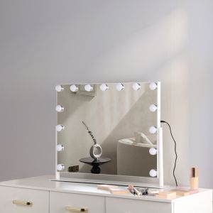 Buy cheap Square Illuminated Vanity Mirrors Rechargeable Makeup Mirror from wholesalers