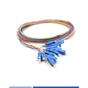 Buy cheap OS2 Single Mode Fiber Pigtails 6 Fibers SC UPC LSZH 1m For FTTH Solutions from wholesalers