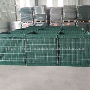 Defensive Bastion Barriers / River Protection Barriers With Green / Sand