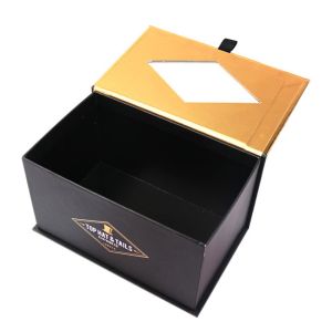Buy cheap Rectangle Ribbon Handle CMYK Magnetic Flap Gift Box from wholesalers
