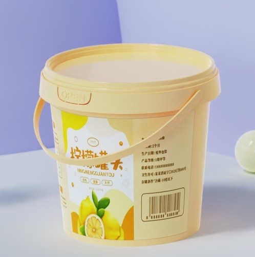 Buy cheap Customized Logo Milk Container for Food Sauces and Ice Cream in Plastic Bucket from wholesalers
