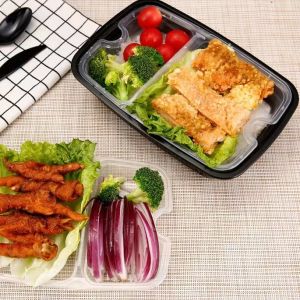 Buy cheap Disposable Plastic Meal Prep Containers Rectangular With Inner Tray from wholesalers