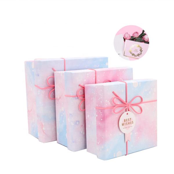 Buy cheap Custom Printing Square Foldable Luxury Paper Gift Box With Ribbon from wholesalers