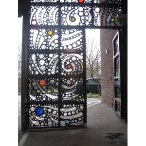 Buy cheap Home Aluminium Folding Gate Sleek Aluminum Exterior Gates Customized from wholesalers