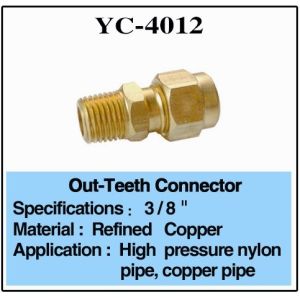 Buy cheap Brass 1/4 Fountain Pipe Fittings Outer Screw Connector from wholesalers