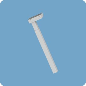 Buy cheap 55*55mm Simple Compact Adjustable Electric Table Lifting Column Standard Square Column With 2 Stages from wholesalers