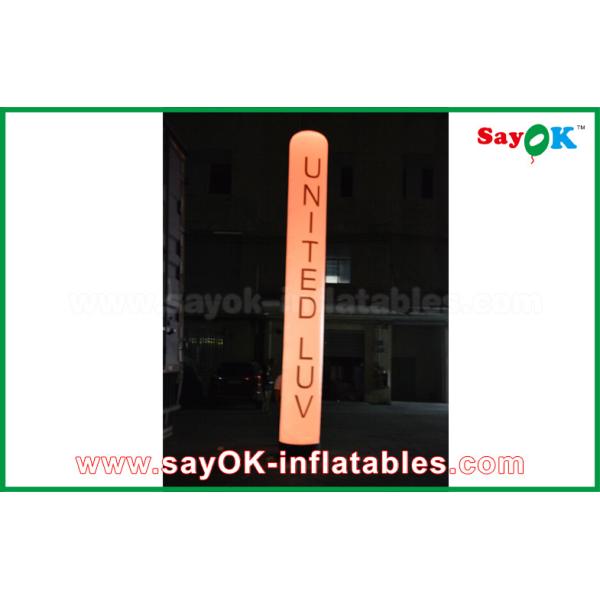 Outdoor Inflatable Lighting Decoration Led Long Tube Air Pillar Balloon For Wedding