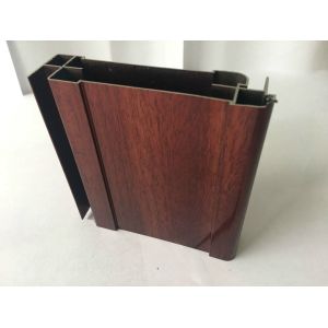 No Cracking Wood Finish Aluminium Profiles , Easy To Install