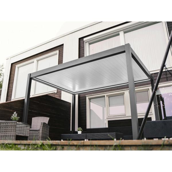 Quality Modern Automatic Patio Gazebo Aluminium Louvered Pergola Waterproof for sale