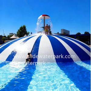 China Water Park Children Pool Inflatable Bounce Ball With Mushroom Waterfall on sale