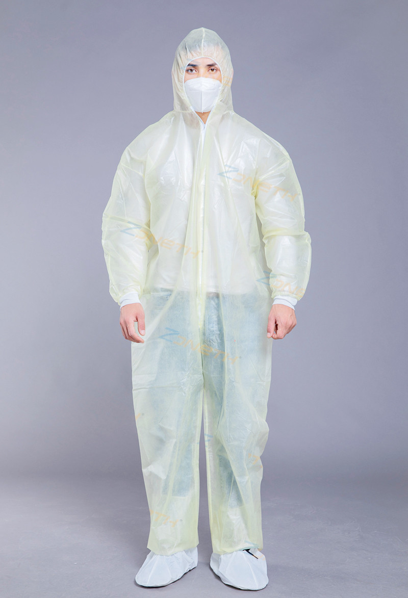 Buy cheap Dust Protective Knit Cuff Zipper Disposable Work Overalls from wholesalers