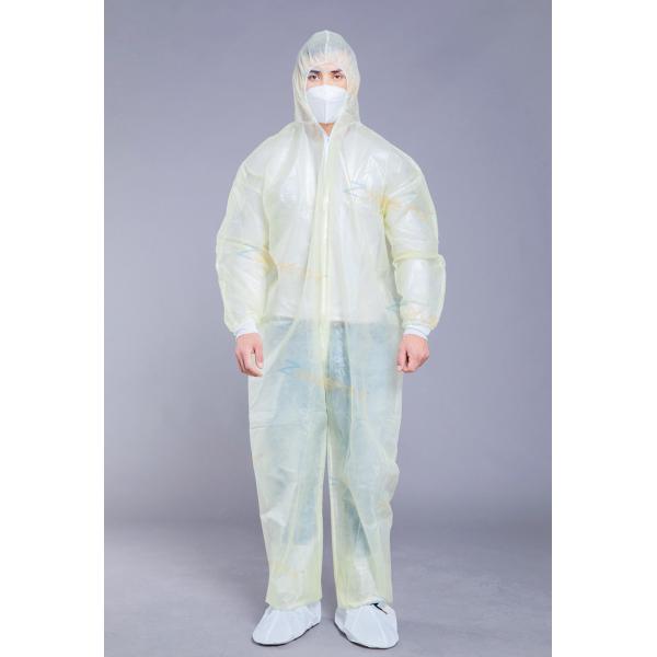 Quality Dust Protective Knit Cuff Zipper Disposable Work Overalls for sale