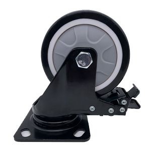Buy cheap 5 Inch PU Tread  Swivel Caster with Brake from wholesalers