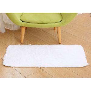 Buy cheap 100% polyester white color anti-slip fur area rugs and fur carpets product