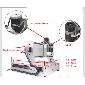 Buy cheap mini 3020 200w cnc router with rotary axis product