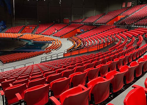 Buy cheap Tip Up Plastic Fixed Stadium Seating With Armrest Fire Protected from wholesalers