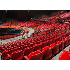 Buy cheap Tip Up Plastic Fixed Stadium Seating With Armrest Fire Protected from wholesalers