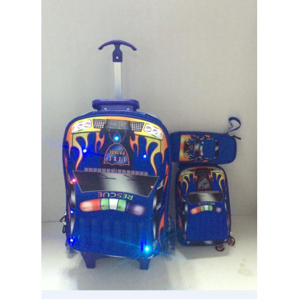 Quality New design 3D /6D EVA Kids' Trolley 3 pcs with colorful LED light for sale