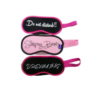 Buy cheap Customized Big Size Art Words Sleeping Blindfold Eyemasks Polar Fleece And Satin Material For Trip from wholesalers