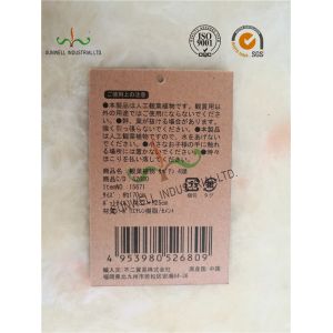 Recyclable Matt Lamination Kraft Paper Tags With Punch Hole At Corner